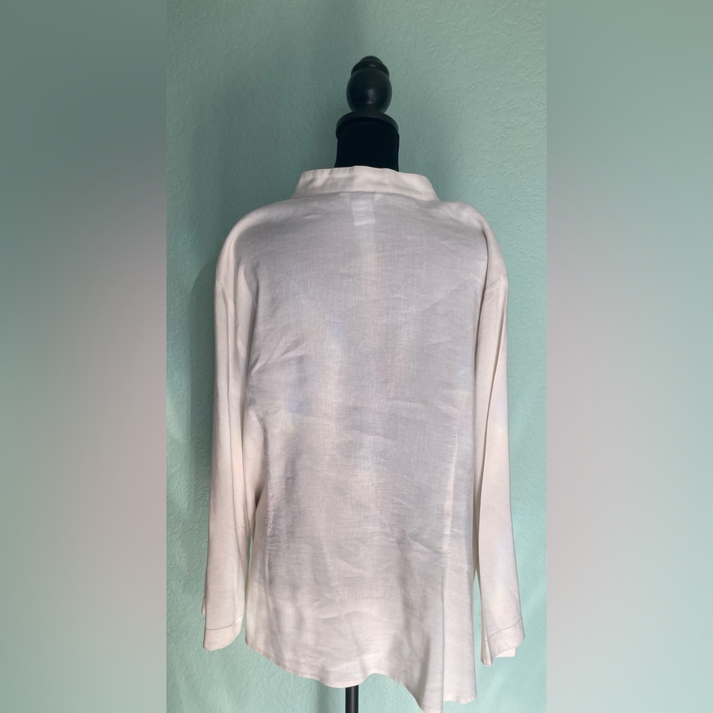 Citron White Blouse with Colorful Embroidery - Picture 4 of 8